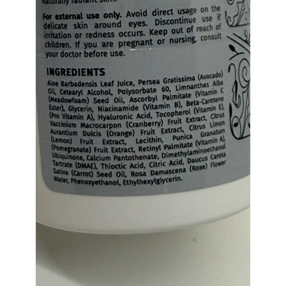 New LilyAna Naturals Rose & Pomegranate Face Cream 1.7oz Antioxidant Hydrating